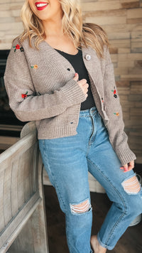 Jillian Floral Knit Cardigan | One Size