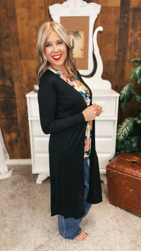 Becca Duster Cardigan | Black