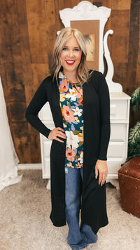 Becca Duster Cardigan | Black