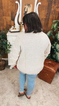 Crystal Floral Knit Cardigan | Beige | One Size