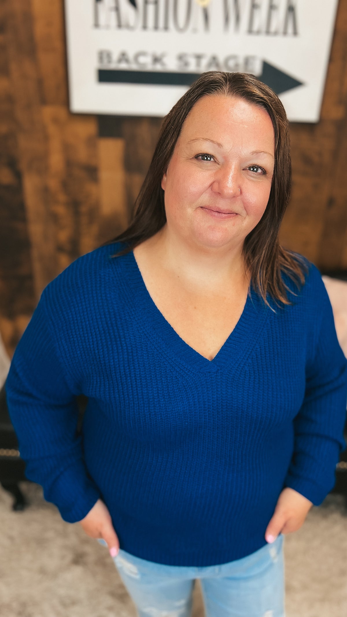 Allie Knit Sweater | Cobalt Blue