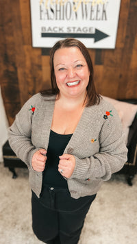 Jillian Floral Knit Cardigan | One Size