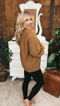 Amber Button Cardigan | Camel