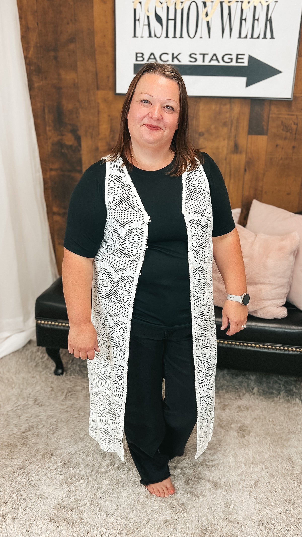 Sheena Lace Duster Cardigan | Ivory