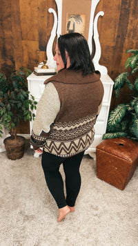 Zoey Zip Knit Jacket | Chocolate Brown