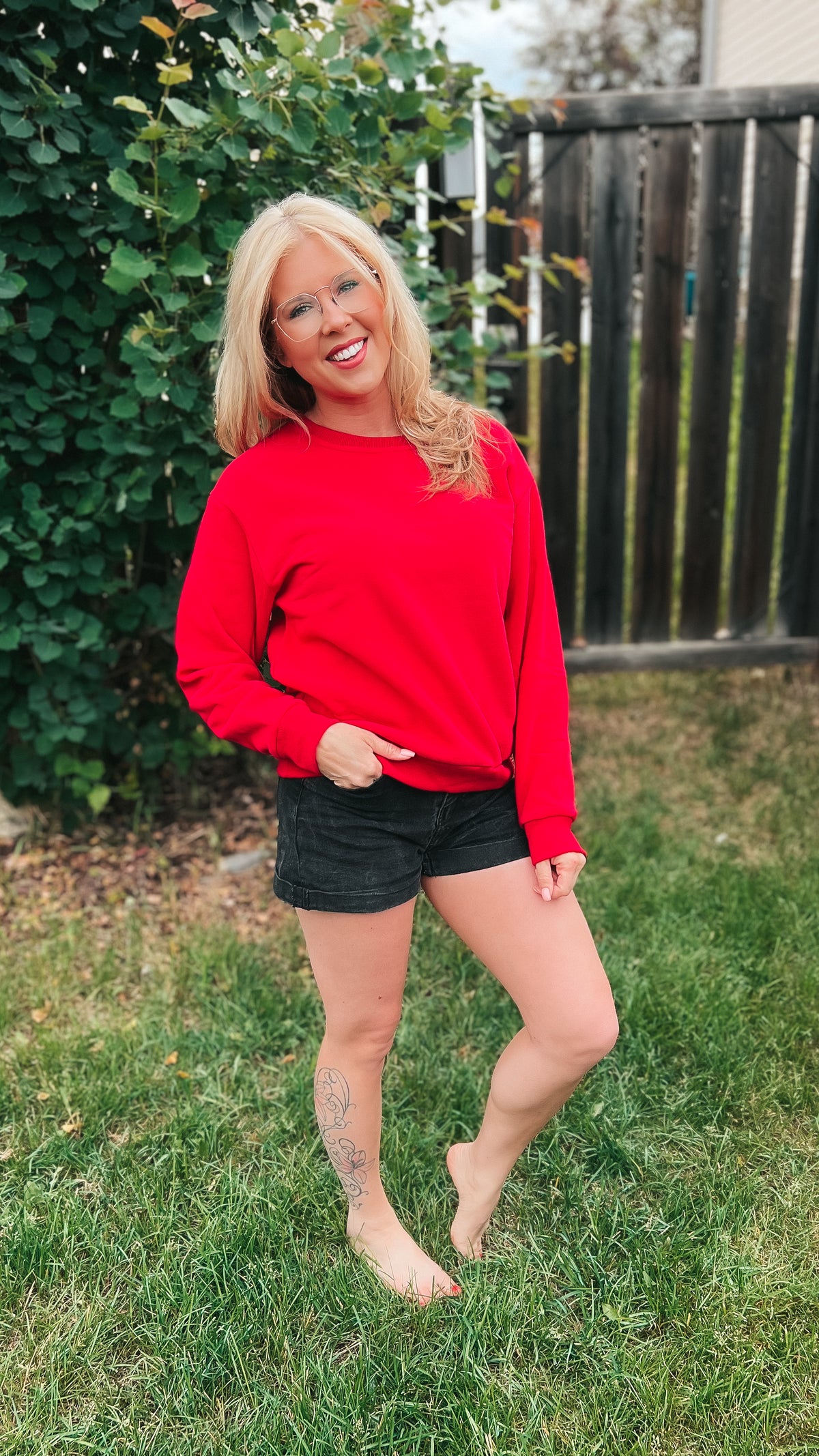 Jessie | Crewneck Sweatshirt | Red