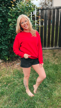 Jessie | Crewneck Sweatshirt | Red