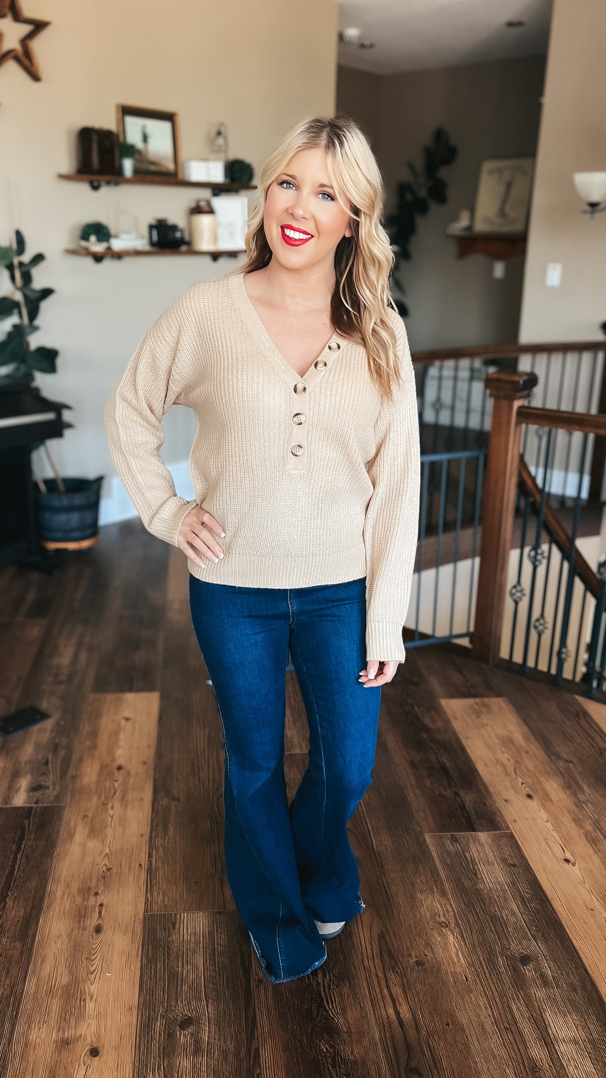 Liza Knit Sweater | Beige