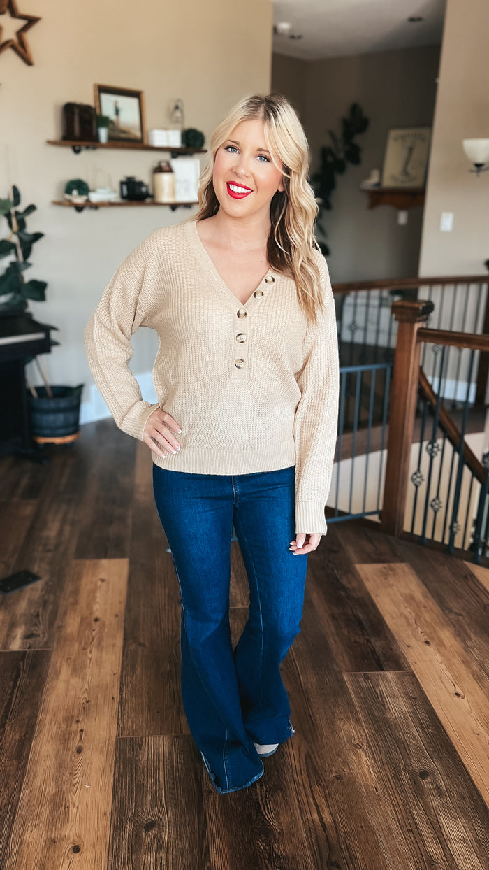 Liza Knit Sweater | Beige