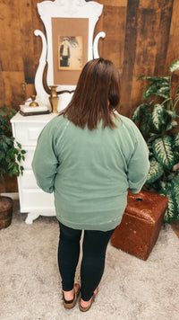 Lori Pocket Sweater: Light Olive