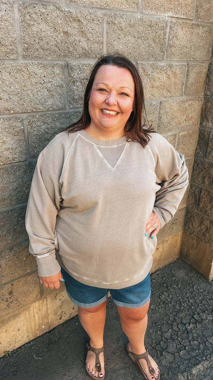 Lori Pocket Sweater: Ash Mocha