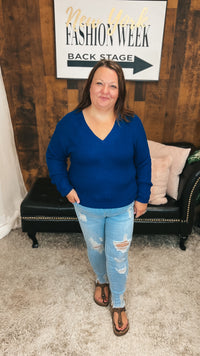 Allie Knit Sweater | Cobalt Blue