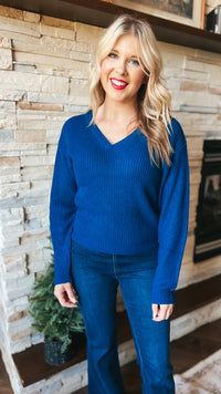 Allie Knit Sweater | Cobalt Blue
