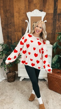 Coralee Knit Heart Sweater