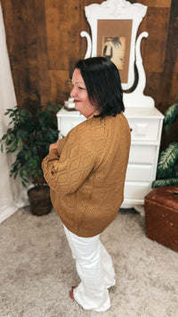 Amber Button Cardigan | Camel