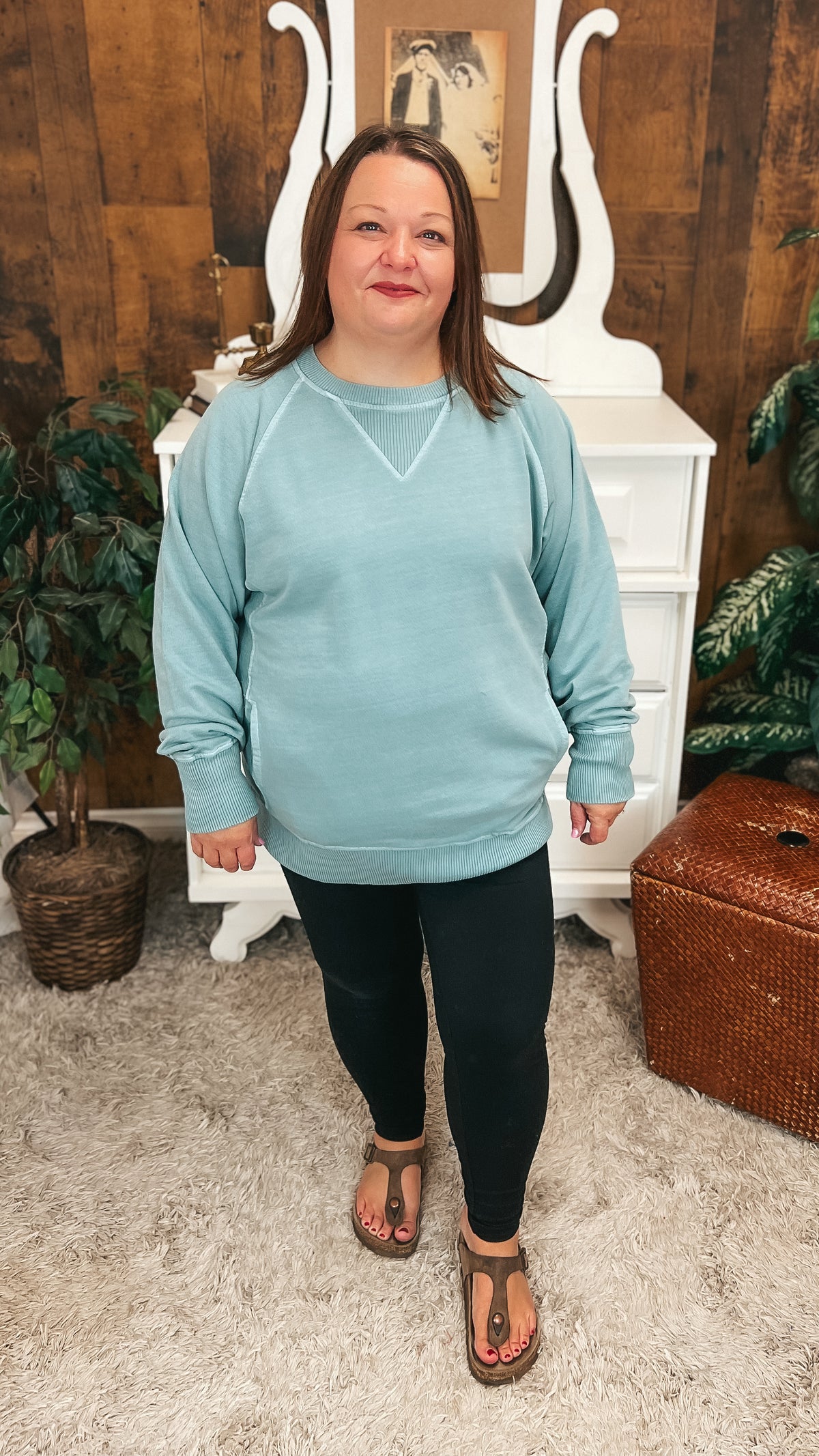 Lori Pocket Sweater: Ash Blue