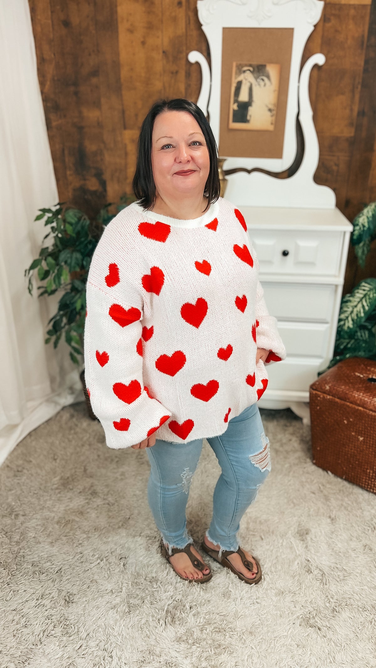 Coralee Knit Heart Sweater