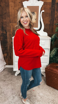 Scarlett Knit Sweater: Ruby