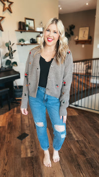 Jillian Floral Knit Cardigan | One Size