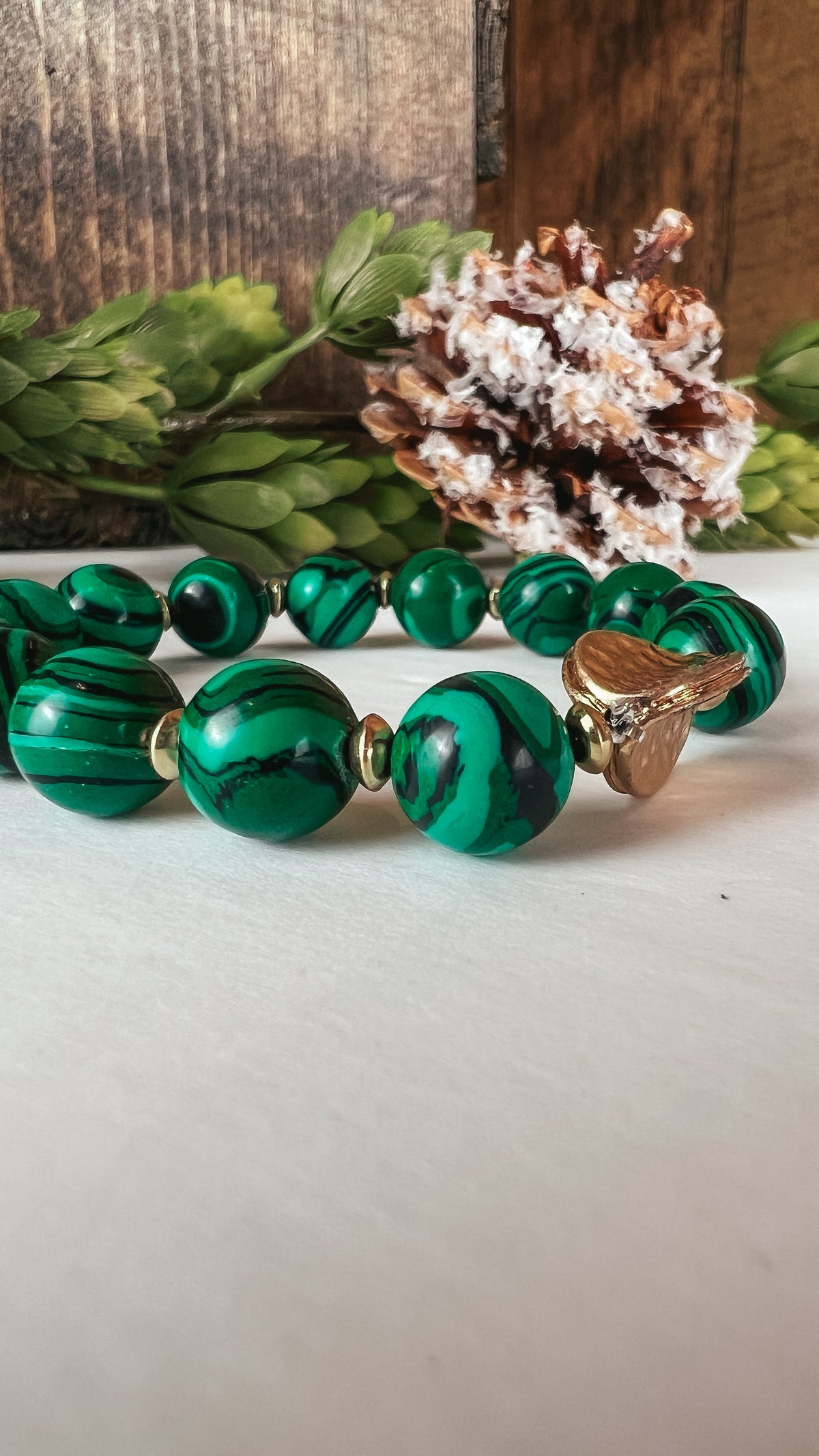 Mya Beaded Bracelets: Green