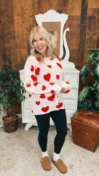 Coralee Knit Heart Sweater