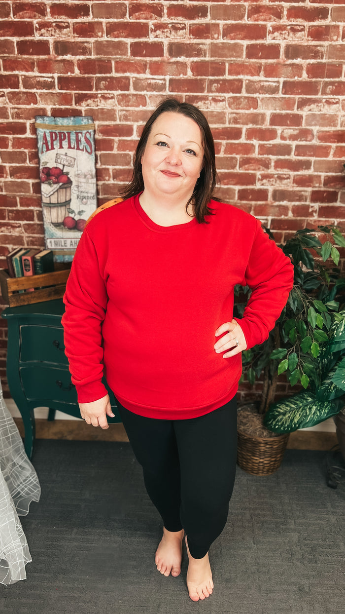 Jessie | Crewneck Sweatshirt | Red