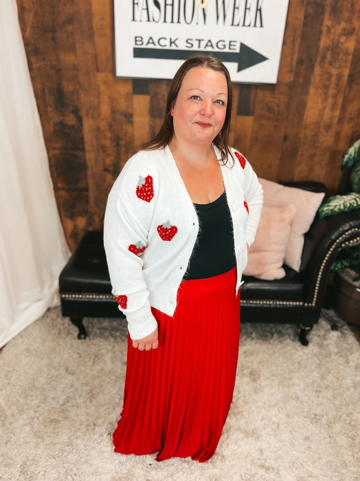 Strawberry Knit Cardigan | One Size