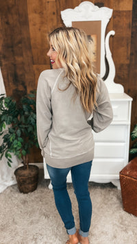 Lori Pocket Sweater: Ash Mocha
