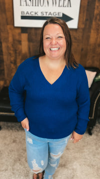 Allie Knit Sweater | Cobalt Blue