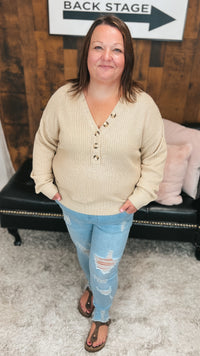 Liza Knit Sweater | Beige