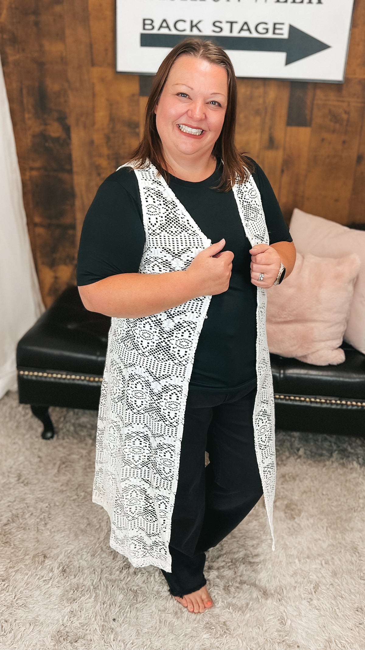 Sheena Lace Duster Cardigan | Ivory