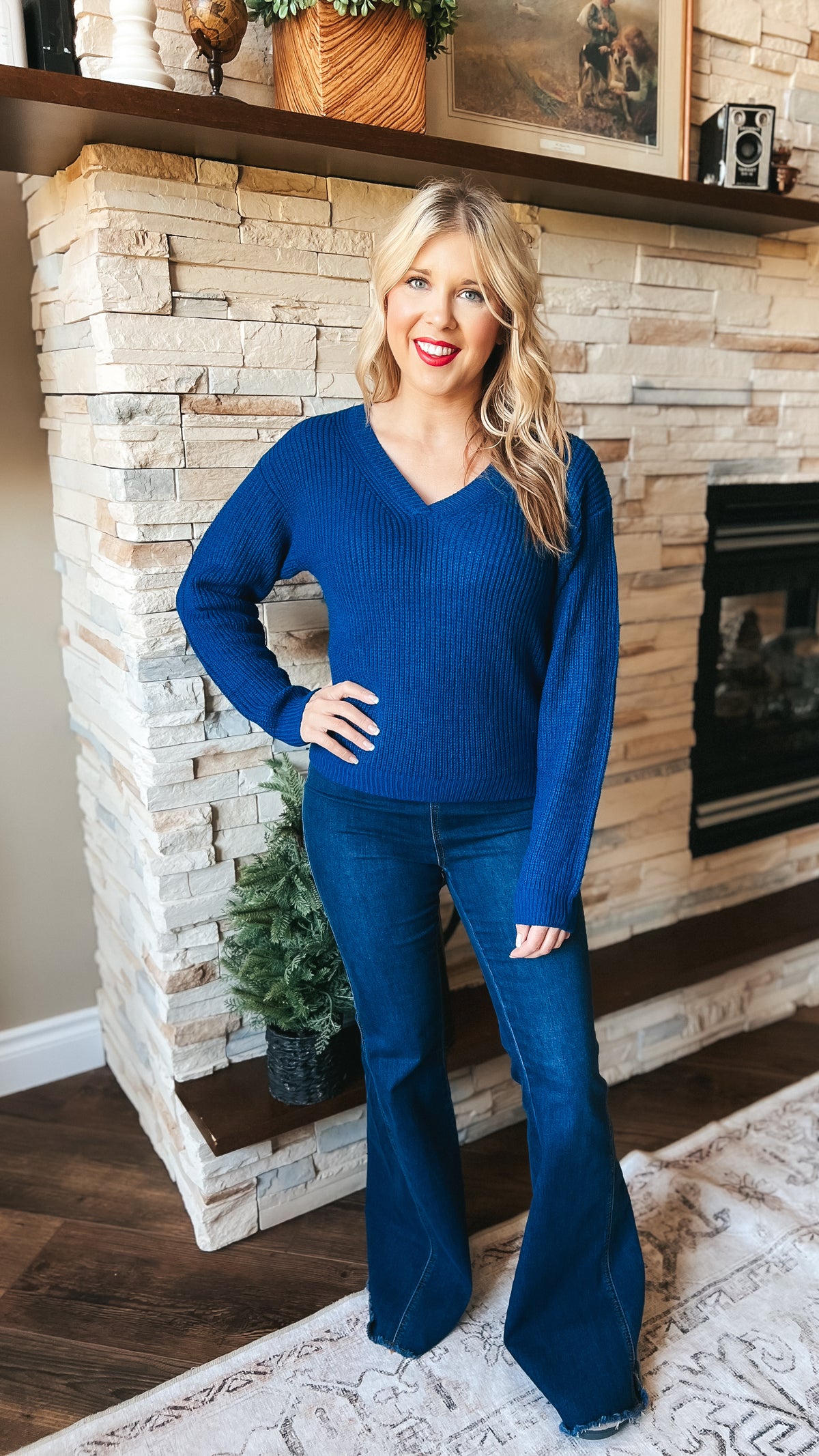 Allie Knit Sweater | Cobalt Blue