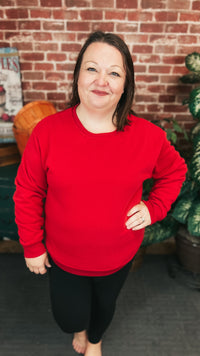 Jessie | Crewneck Sweatshirt | Red