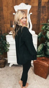 Jamie Corduroy Shacket | Black