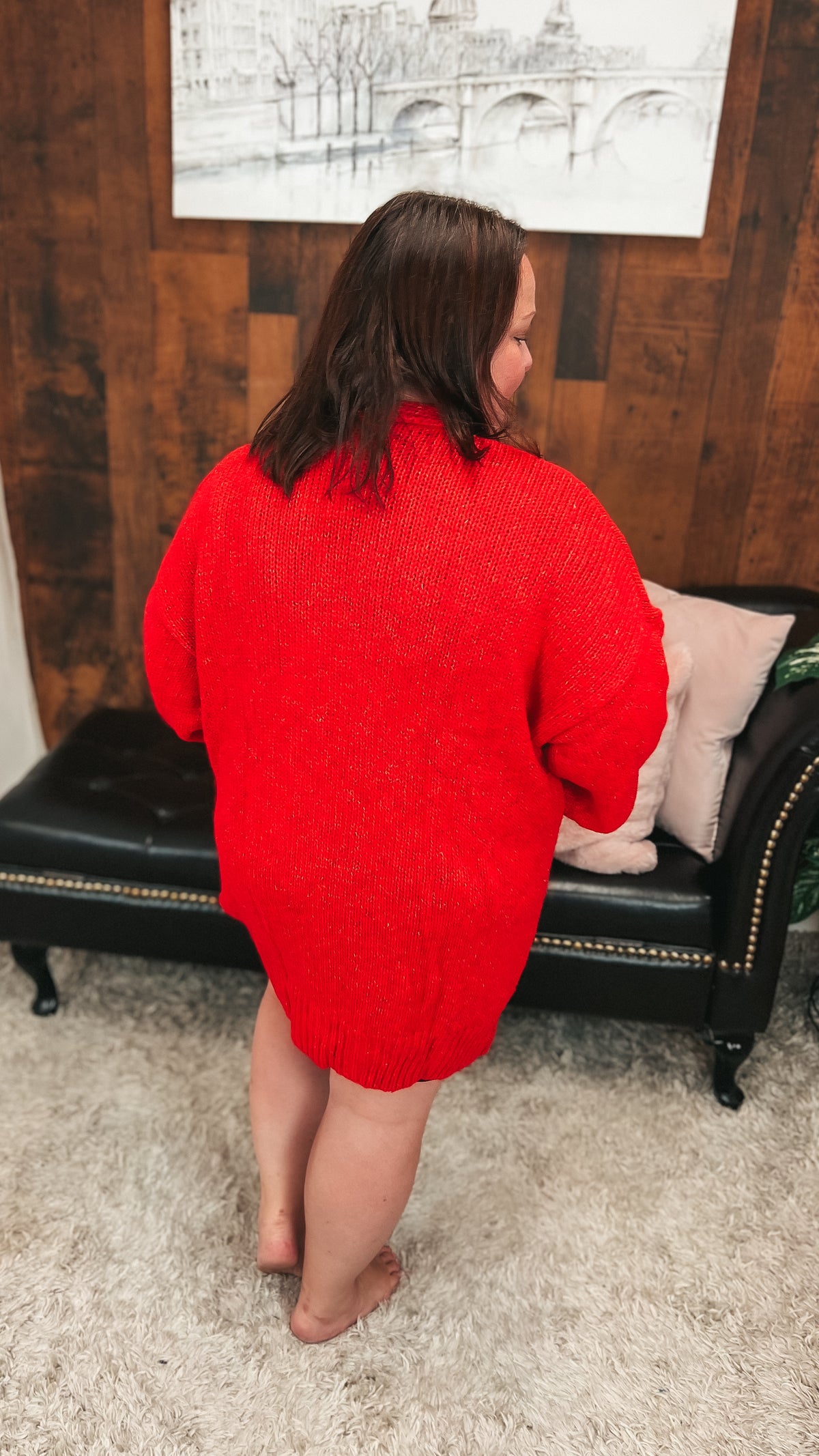 Cara Knit Cardigan | Red