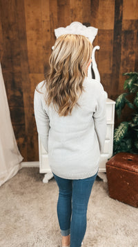 Scarlett Knit Sweater: Bone