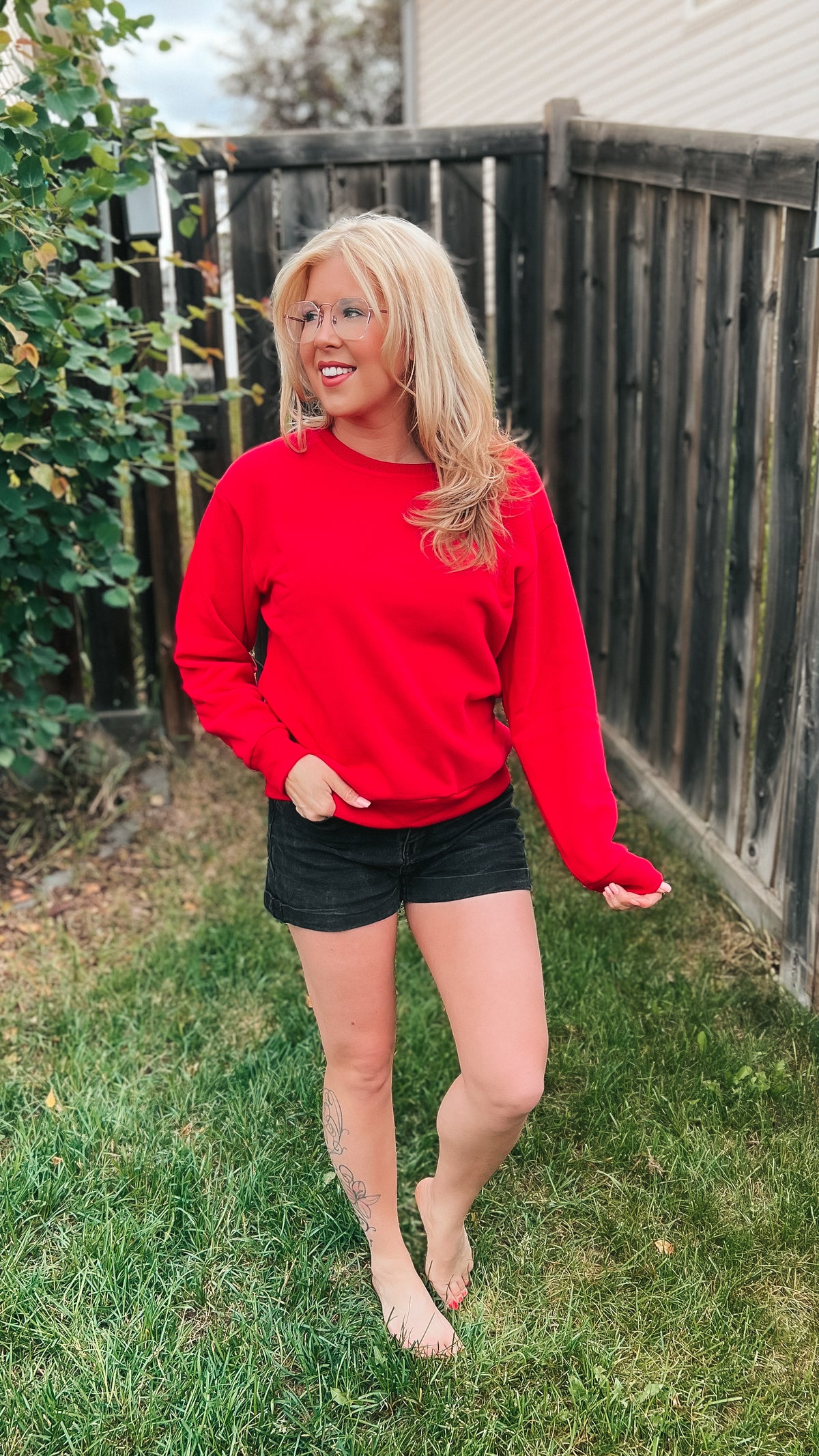 Jessie | Crewneck Sweatshirt | Red