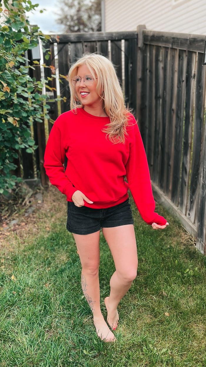 Jessie | Crewneck Sweatshirt | Red