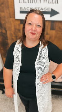 Sheena Lace Duster Cardigan | Ivory