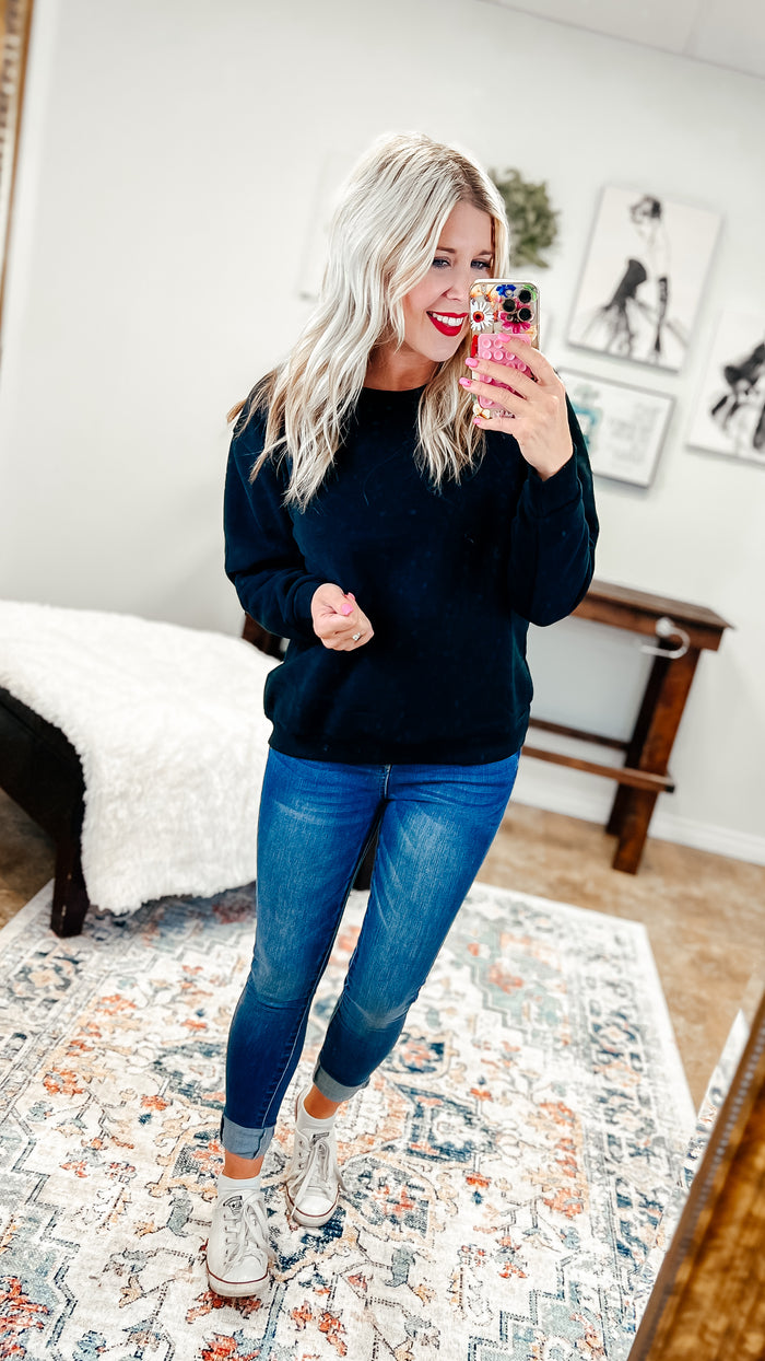 Jessie | Crewneck Sweatshirt | Black