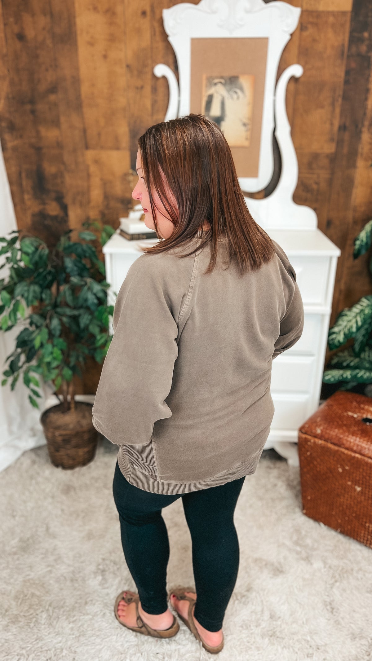 Lori Pocket Sweater: Brown