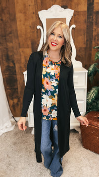 Becca Duster Cardigan | Black