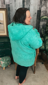 Carla Sherpa Jacket: Mint *SALE*