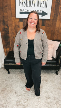 Jillian Floral Knit Cardigan | One Size