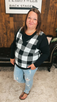 Tenille Plaid Knit Sweater Vest