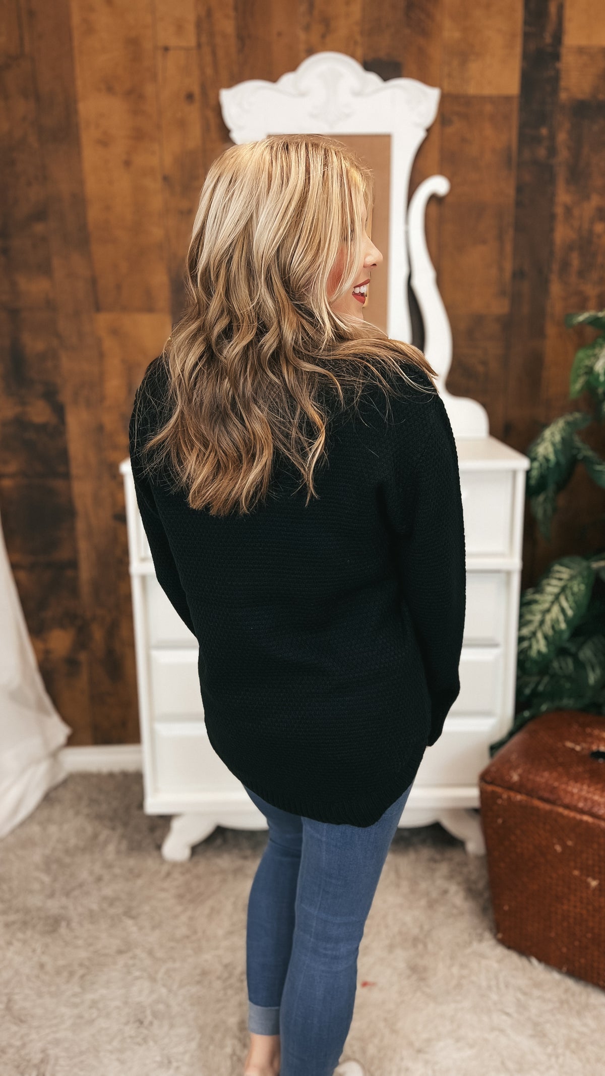 Scarlett Knit Sweater: Black