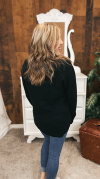 Scarlett Knit Sweater: Black