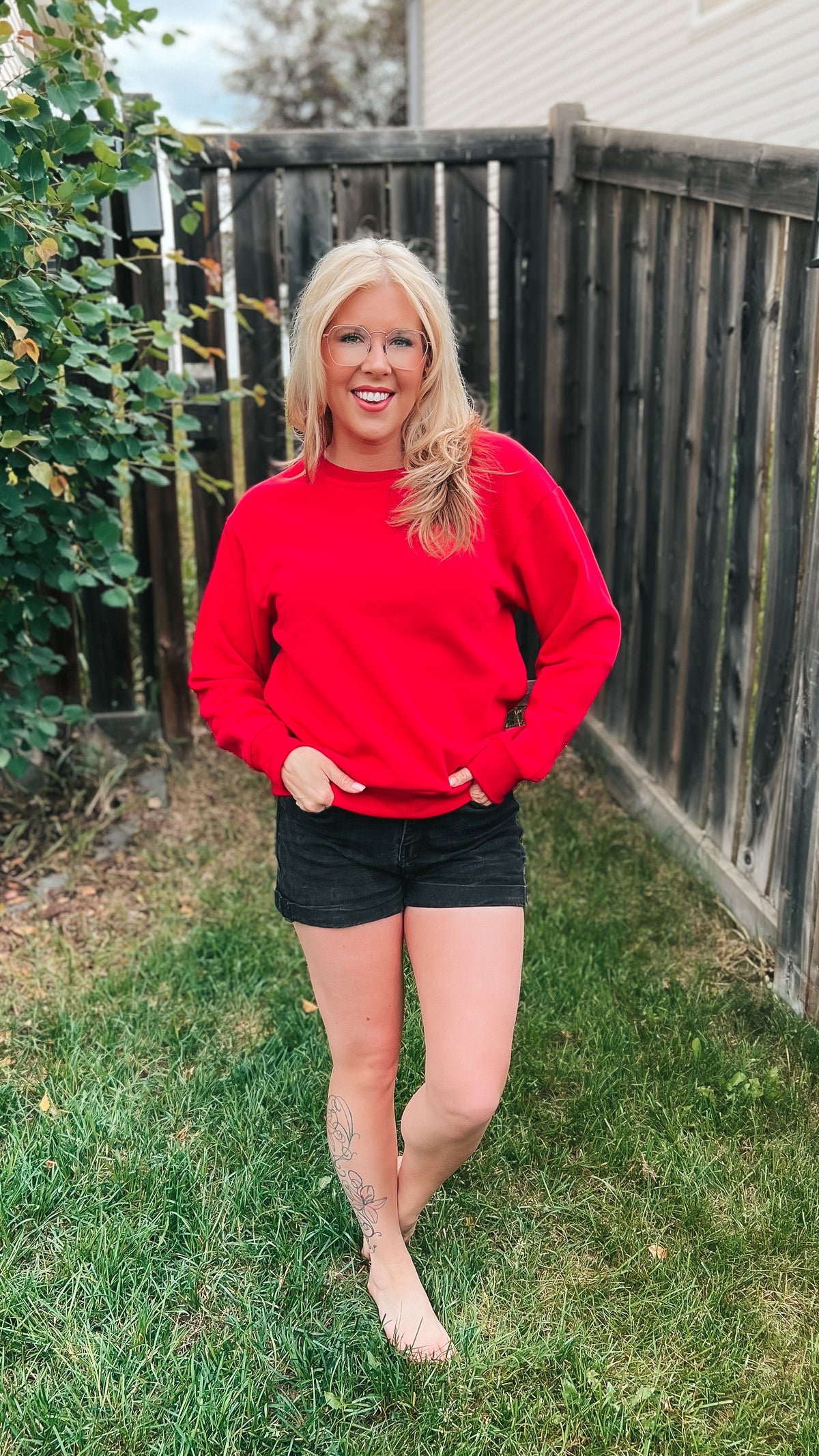 Jessie | Crewneck Sweatshirt | Red