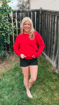 Jessie | Crewneck Sweatshirt | Red