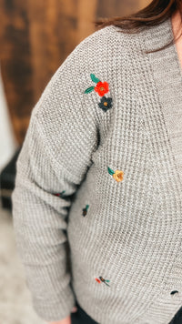 Jillian Floral Knit Cardigan | One Size